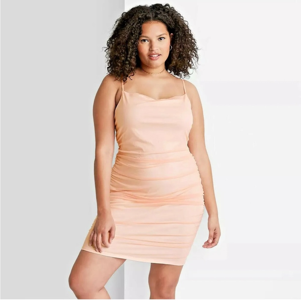 Wild Fable Peach/Blush Mesh BodyCon Dress, NWT Size 4X